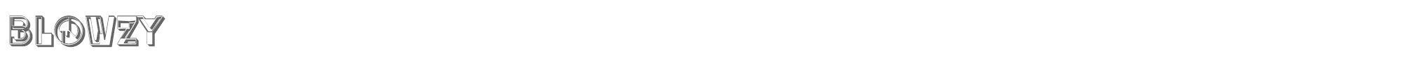 Sample characters Blowzy Font