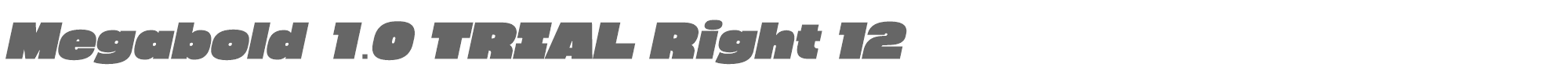 Megabold megabold-1.0-right-12-TRIAL.otf font preview