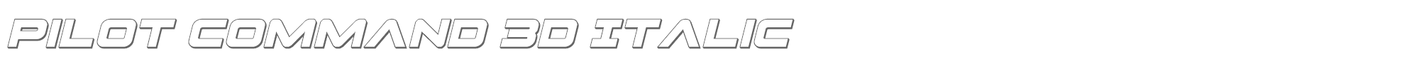 Pilot Command pilotcommand3dital.ttf font preview