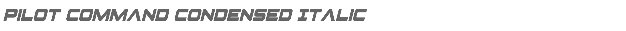 Pilot Command pilotcommandcondital.ttf font preview