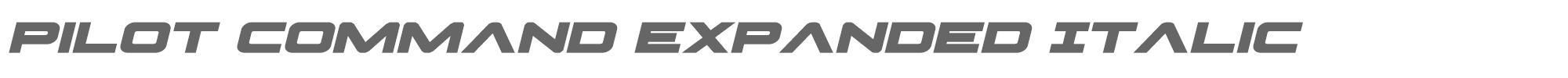 Pilot Command pilotcommandexpandital.ttf font preview
