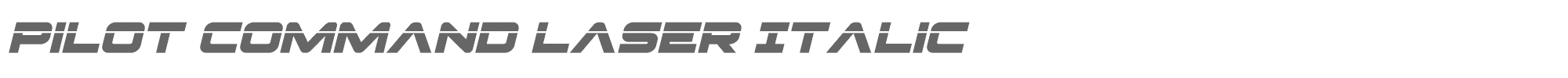 Pilot Command pilotcommandlaserital.ttf font preview