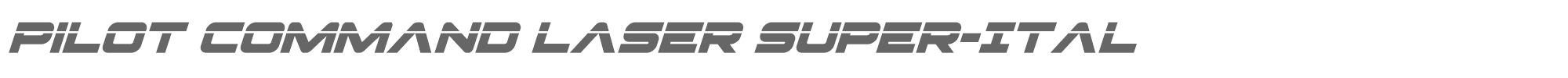 Pilot Command pilotcommandlasersuperital.ttf font preview