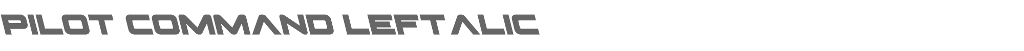Pilot Command pilotcommandleft.ttf font preview