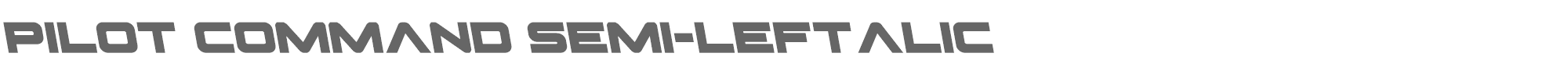 Pilot Command pilotcommandsemileft.ttf font preview