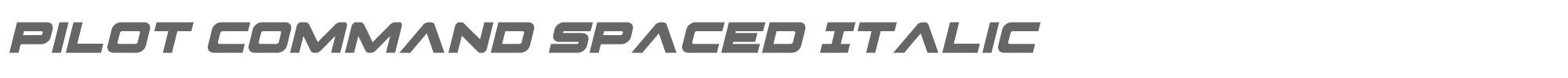 Pilot Command pilotcommandspaceditalic.ttf font preview