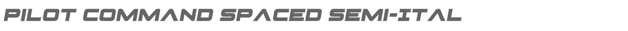 Pilot Command pilotcommandspacedsemital.ttf font preview