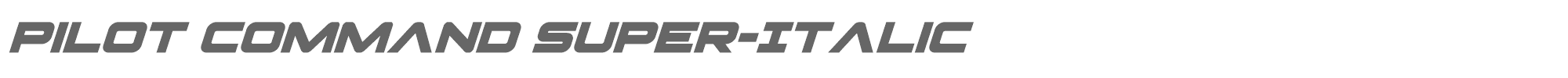 Pilot Command pilotcommandsuperital.ttf font preview