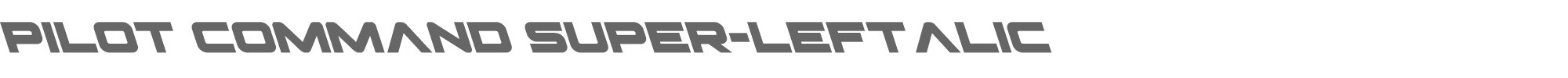 Pilot Command pilotcommandsuperleft.ttf font preview