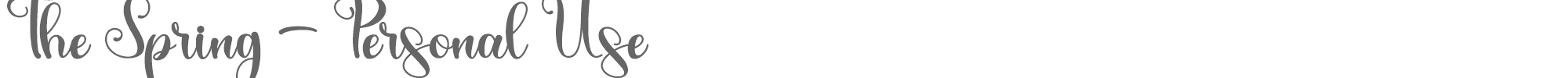 Sample characters The Spring Font