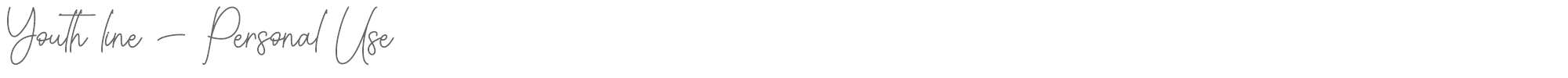 Sample characters Youth Line Font
