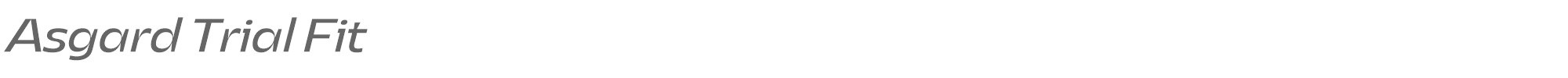 Asgard Fit AsgardTrial-FitRegularItalic.ttf font preview