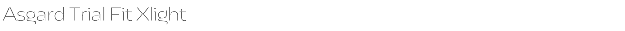 Asgard Fit AsgardTrial-FitXlight.ttf font preview