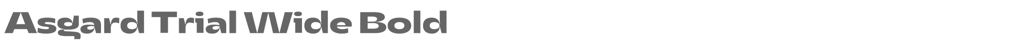 Asgard Wide AsgardTrial-WideBold.ttf font preview