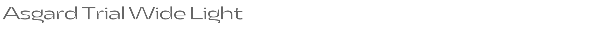 Asgard Wide AsgardTrial-WideLight.ttf font preview