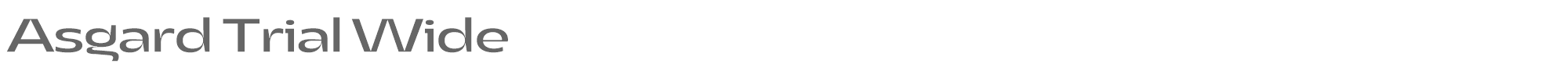 Asgard Wide AsgardTrial-WideRegular.ttf font preview