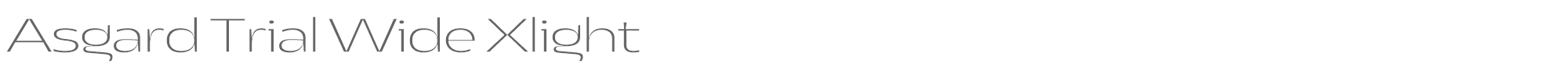 Asgard Wide AsgardTrial-WideXlight.ttf font preview