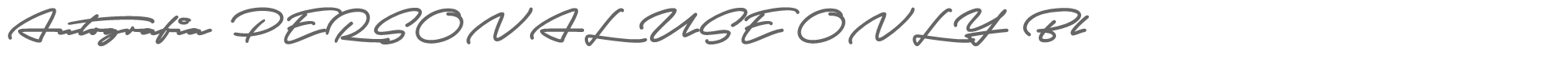Sample characters Autografia Font