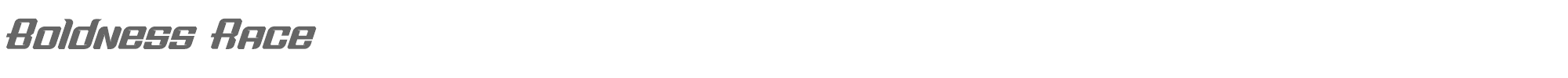 Sample characters Boldness Race Font