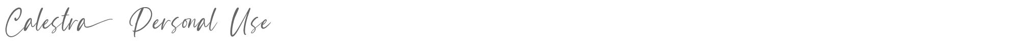 Sample characters Calestra Font