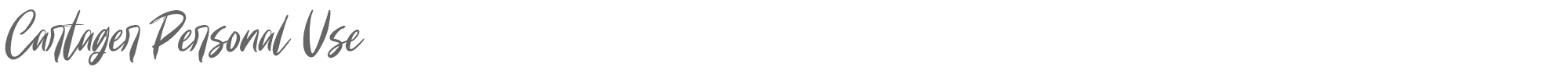 Sample characters Cartager Font