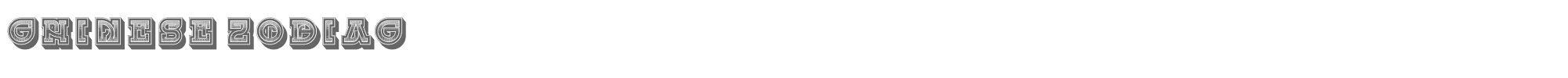 Chinese Zodiac ChineseZodiac.ttf font preview