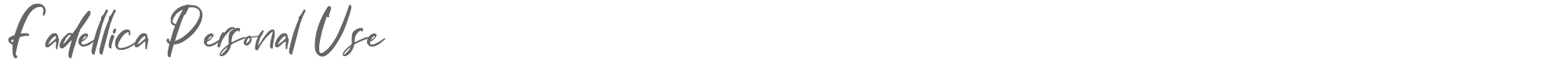 Sample characters Fadellica Font