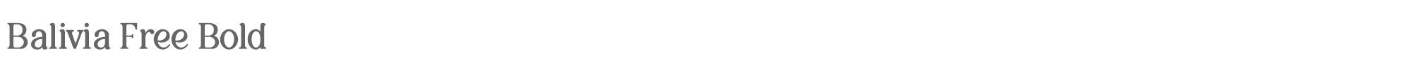 Sample characters Balivia Font