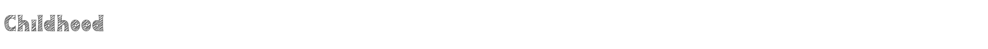 Sample characters Childhood Font