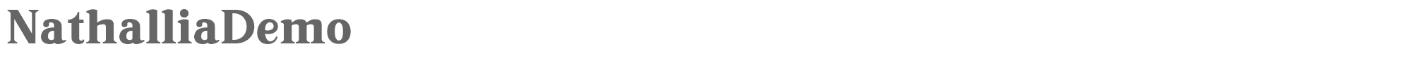Sample characters Nathallia Font