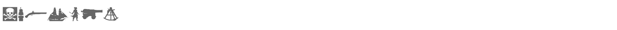 Sample characters Pirates Font