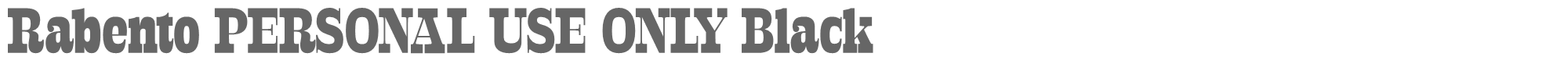 Sample characters Rabento Font
