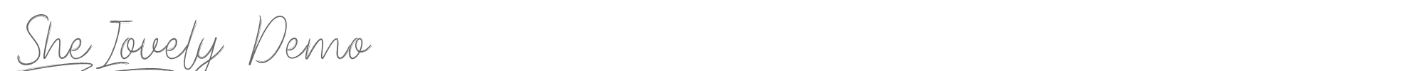 Sample characters She Lovely Font