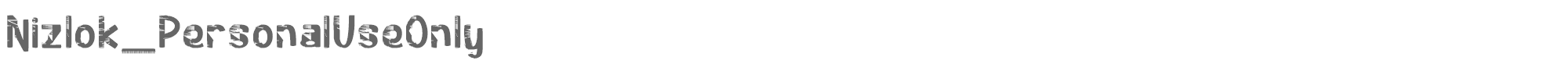 Sample characters Nizlok Font