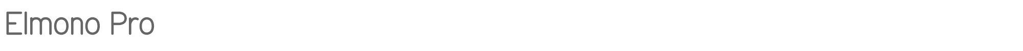 Sample characters Elmono Pro Font