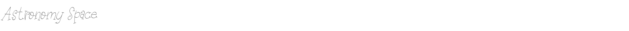 Sample characters Astronomy Space Font