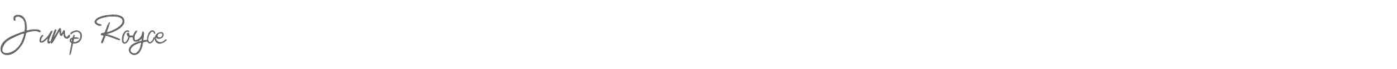 Sample characters Jump Royce Font