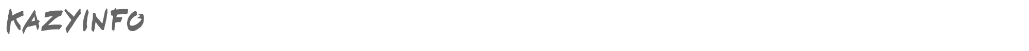 Sample characters Kazyinfo Font