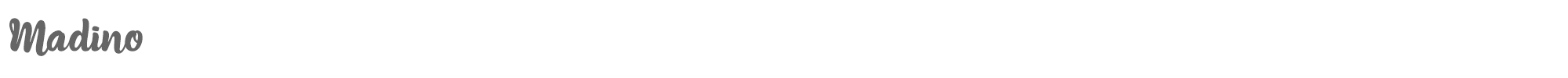 Sample characters Madino Font