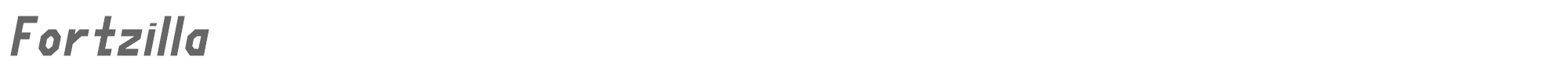 Sample characters Fortzilla Font