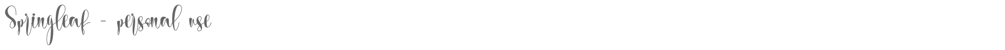 Sample characters Springleaf Font
