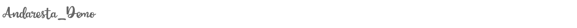 Sample characters Andaresta Font