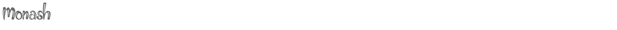 Sample characters Monash Font