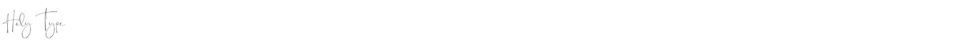 Sample characters Holy Type Font