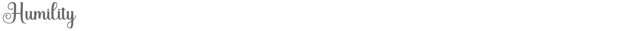 Sample characters Humility Font
