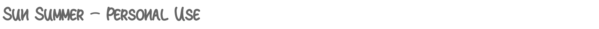 Sample characters Sun Summer Font