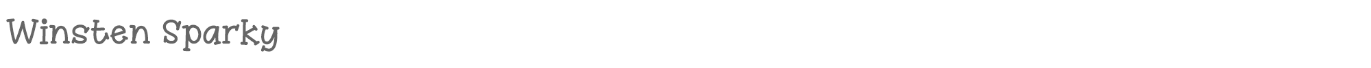 Sample characters Winsten Sparky Font