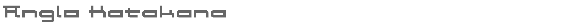 Anglo Katakana anglo-katakana.ttf font preview