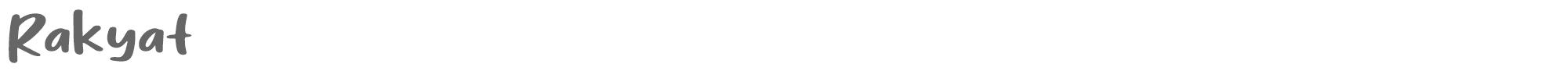 Sample characters Rakyat Font