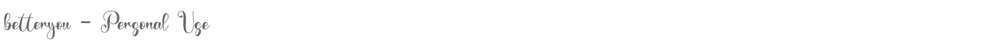 Betteryou betteryouDEMO.ttf font preview
